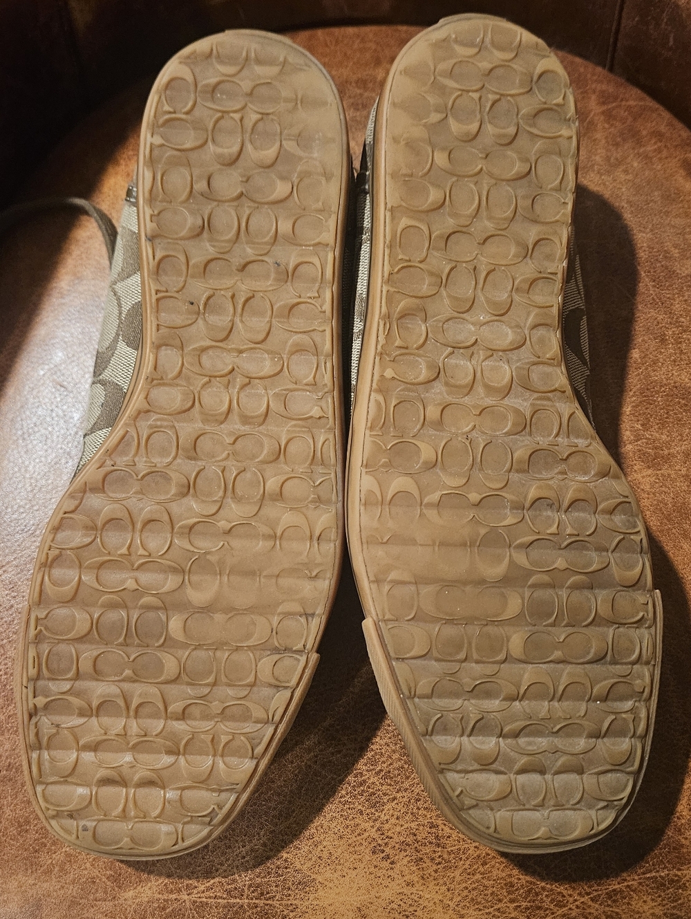Coach Men’s Brown Signature Canvas Sneakers - Picture 11 of 12